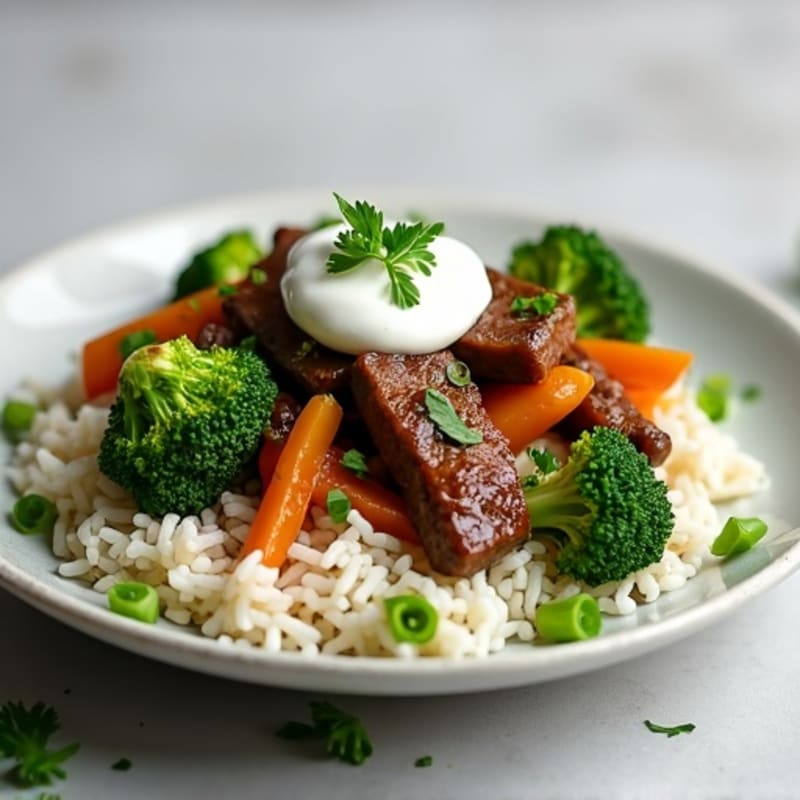 Lean Beef Stir-Fry with Jasmine Rice and Broccoli