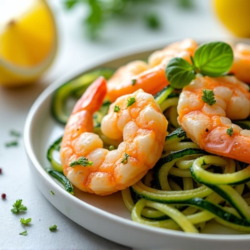 Garlic-Lemon Shrimp with Zucchini Noodles