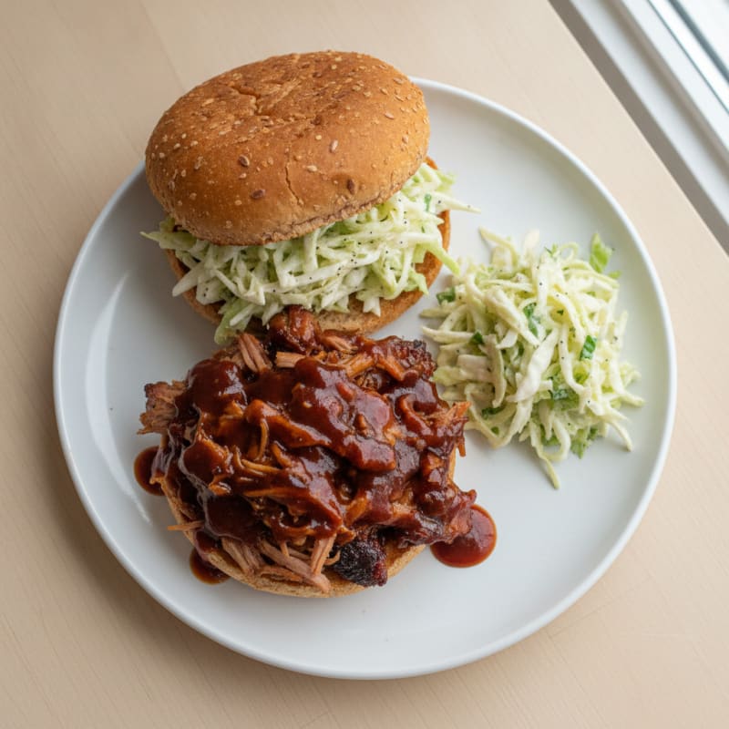BBQ Pulled Pork Sandwich with Coleslaw