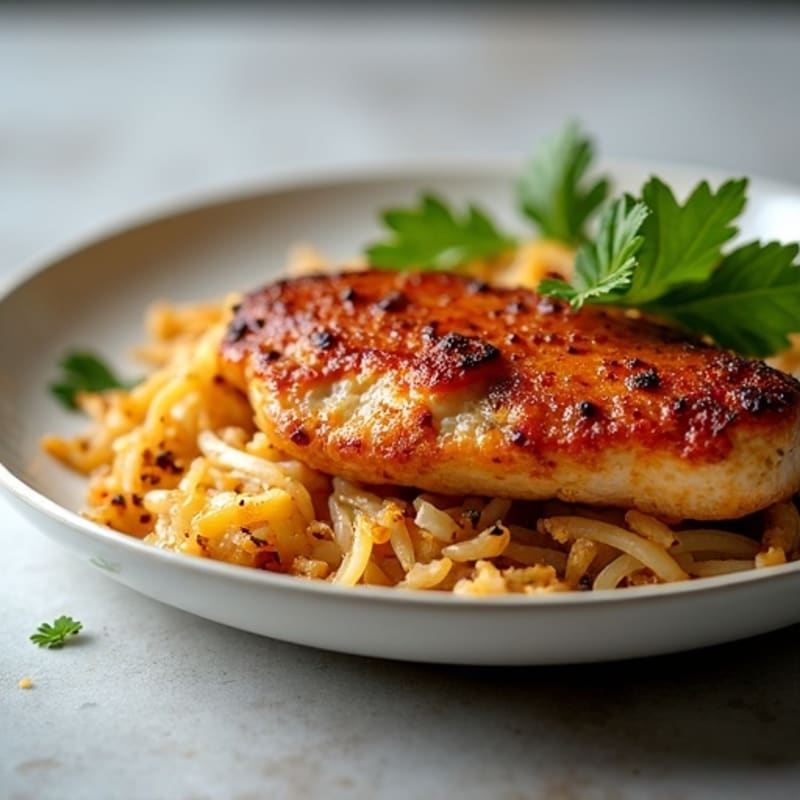 Crispy Pork and Sauerkraut Skillet with Caramelized Onions