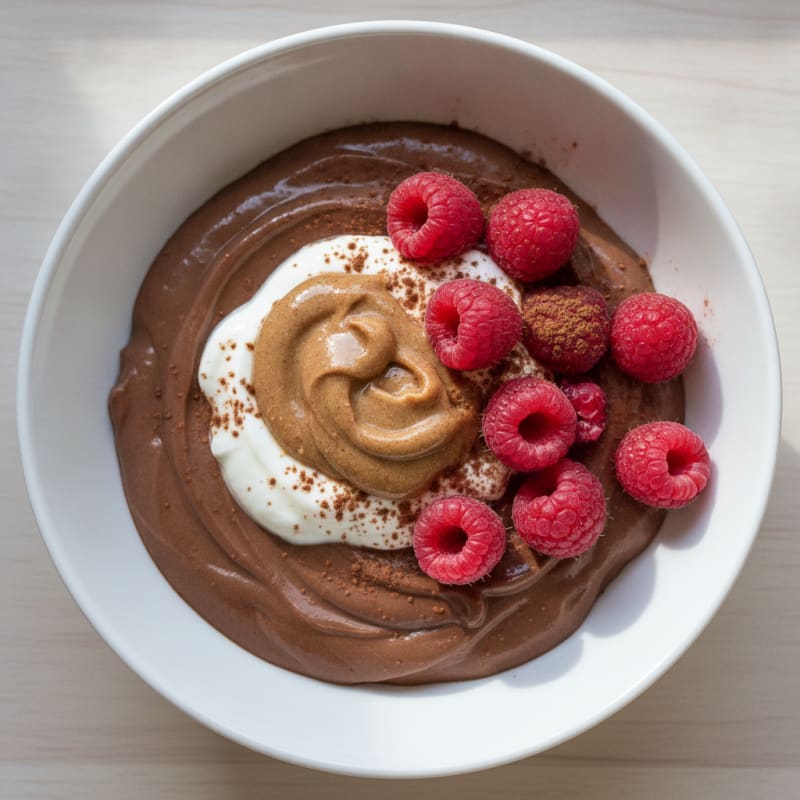 Silky Chocolate Protein Pudding with Greek Yogurt