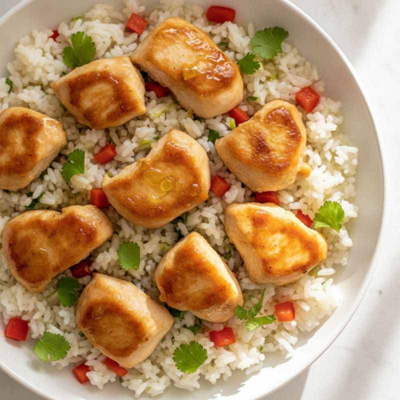 Honey-Lime Chicken and Cilantro Rice Bowl