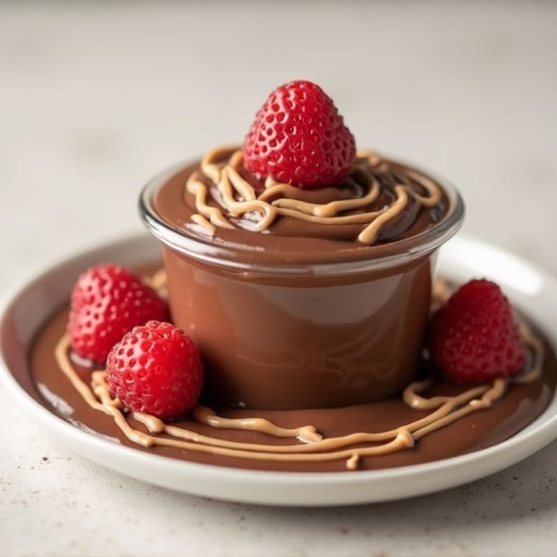 Silky Chocolate Protein Pudding with Peanut Butter Swirl