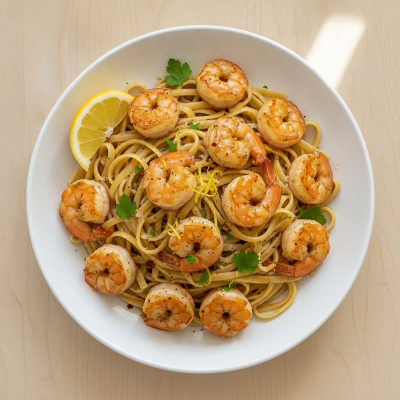 Garlic Butter Shrimp Scampi with Linguine