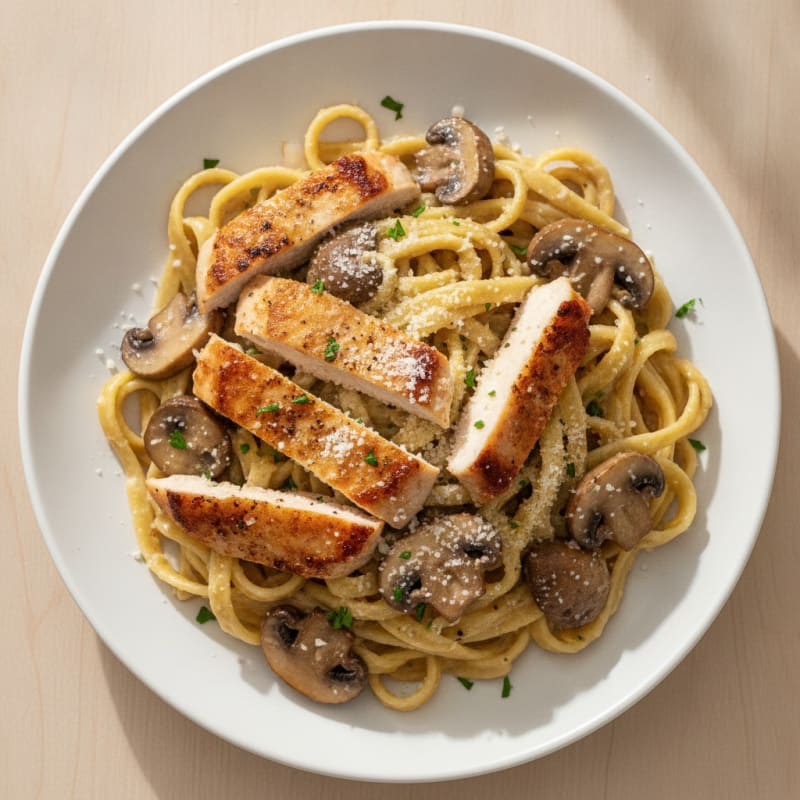 Truffle Mushroom Tagliatelle with Parmesan