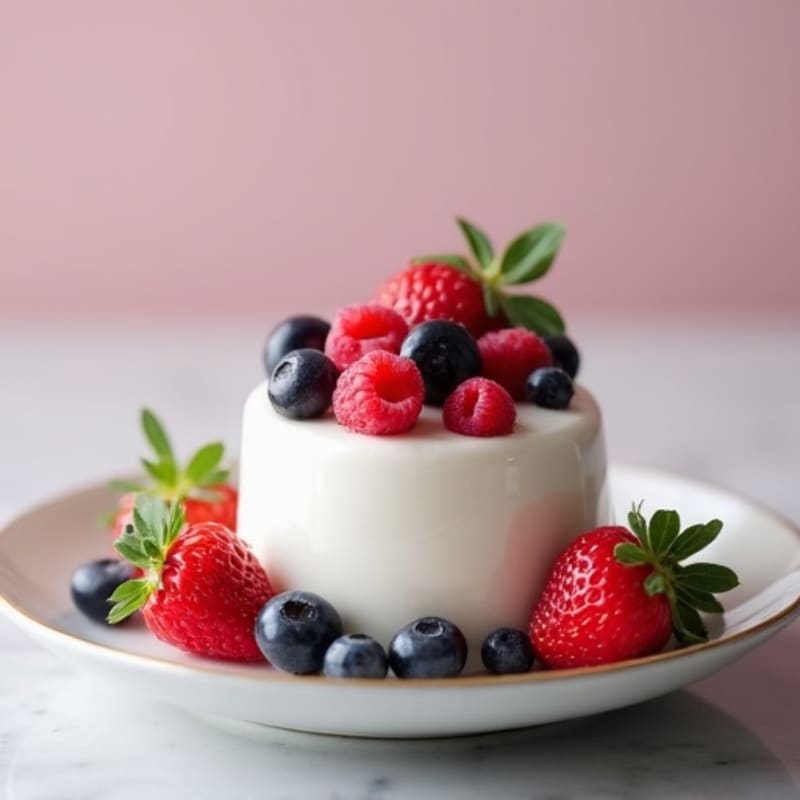 Silky Greek Yogurt Protein Mousse with Berries