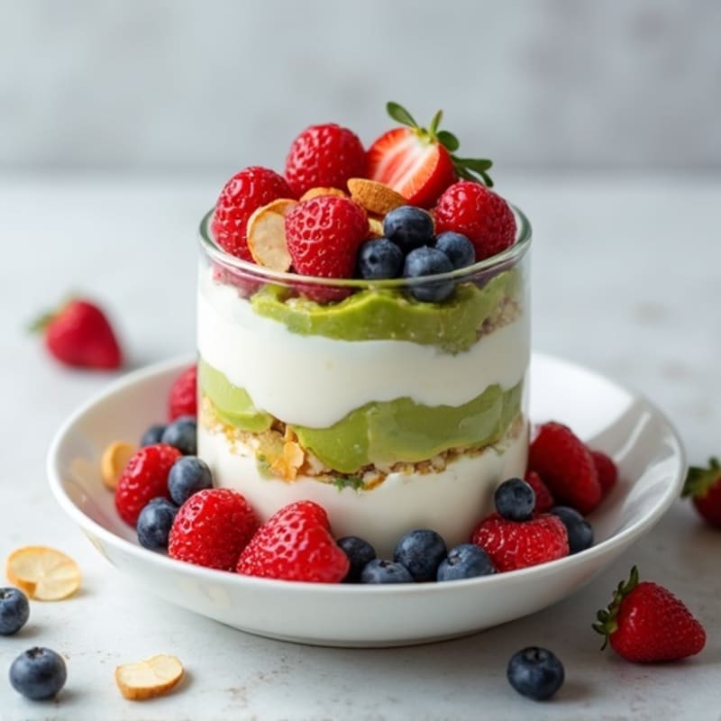 Greek Yogurt Parfait with Berries and Almonds