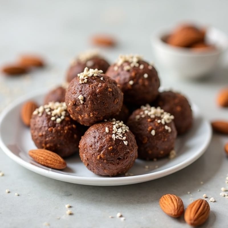 No-Bake Dark Chocolate Almond Energy Bites