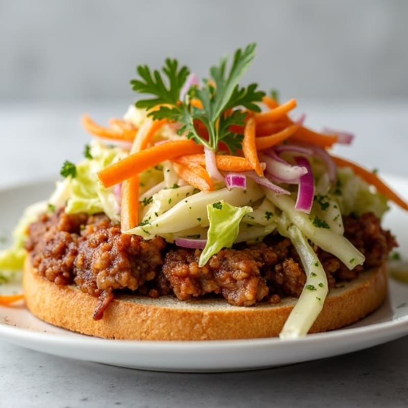 Tangy Slow-Cooked Pulled Pork with Crispy Cabbage Slaw