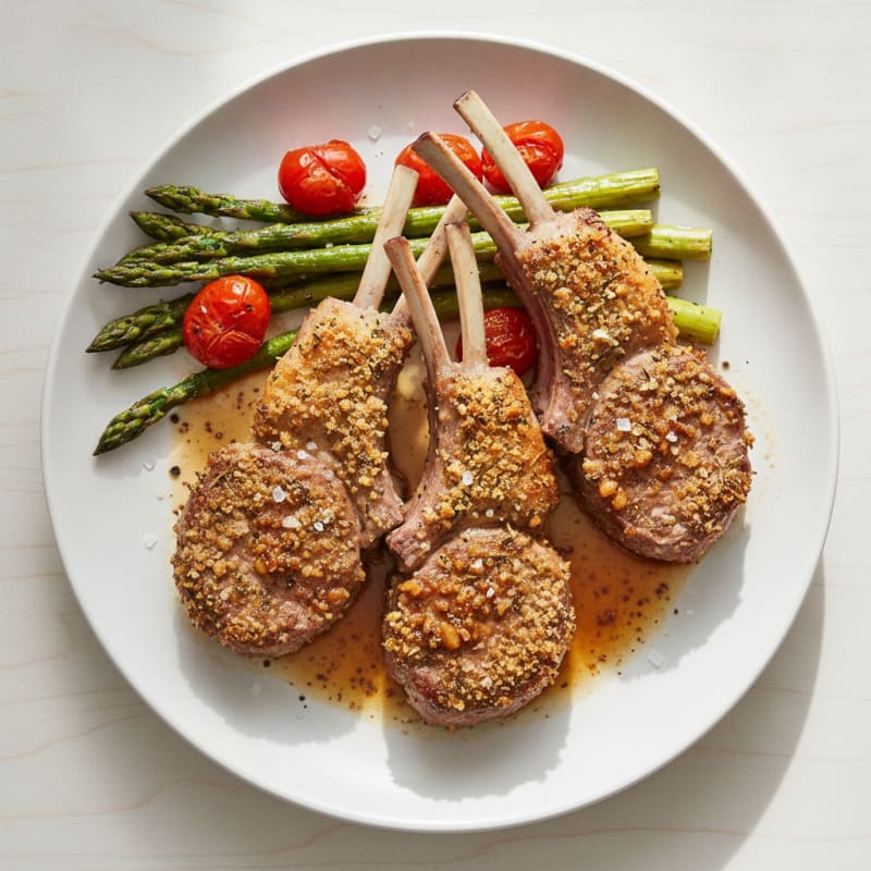 Herb-Crusted Lamb with Roasted Vegetables