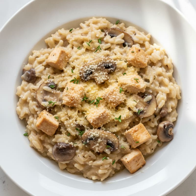 Creamy Mushroom Risotto with Parmesan