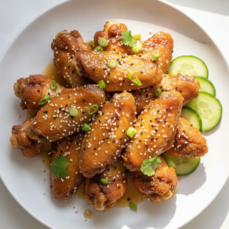 Honey-Glazed Chicken Wings with Sesame