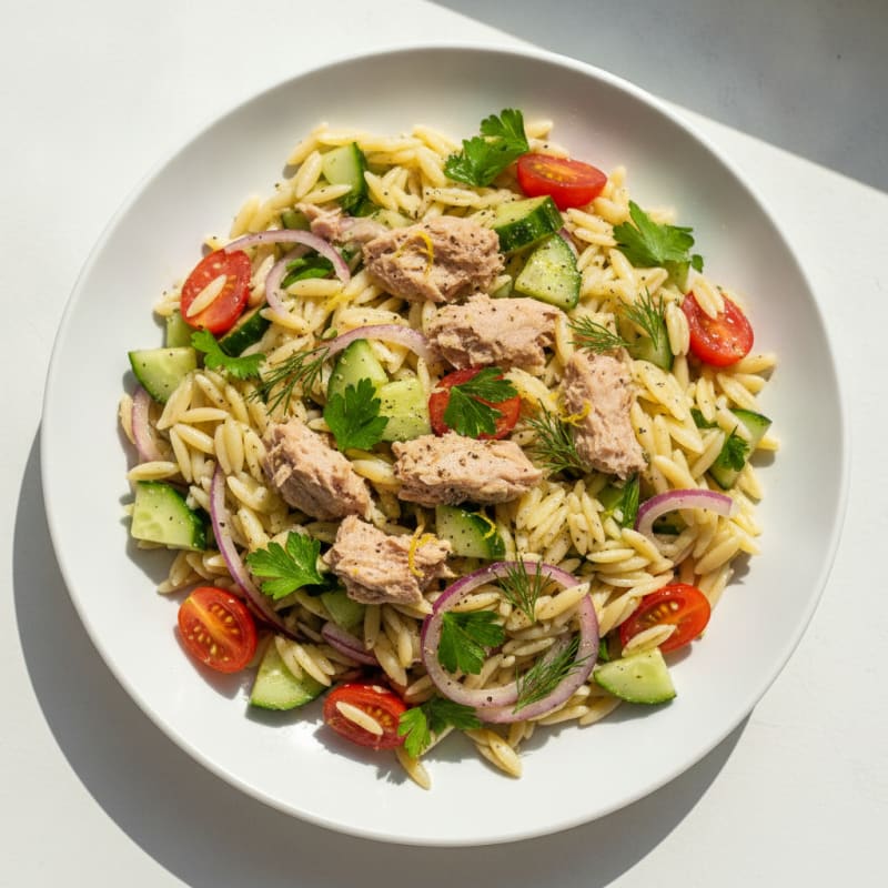 Lemon-Herb Tuna Orzo Salad