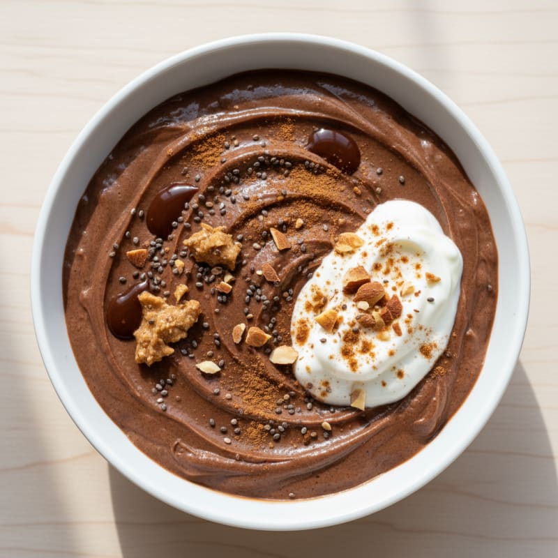 Creamy Protein Chocolate Pudding with Cinnamon
