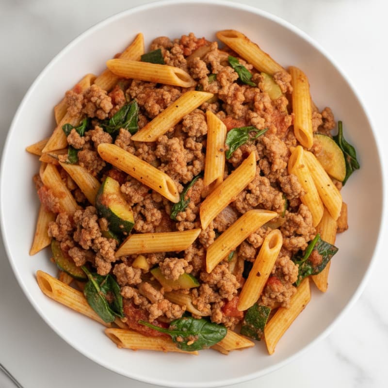 Savory Ground Beef Pasta Skillet