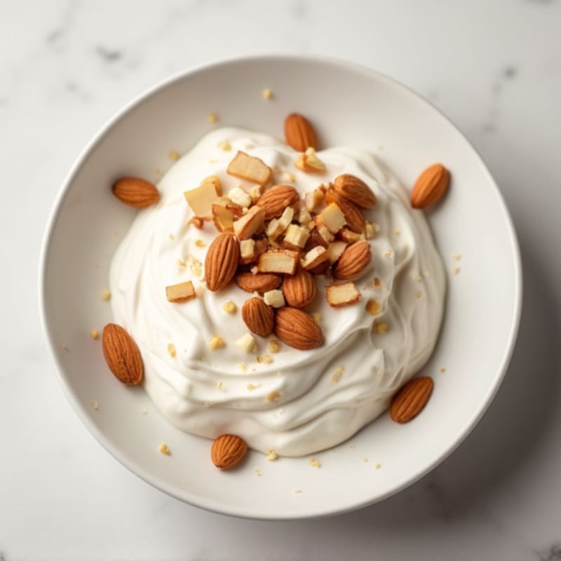 Greek Yogurt with Protein Powder and Almonds