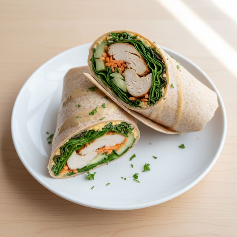 Herb-Roasted Turkey Wrap with Leafy Greens
