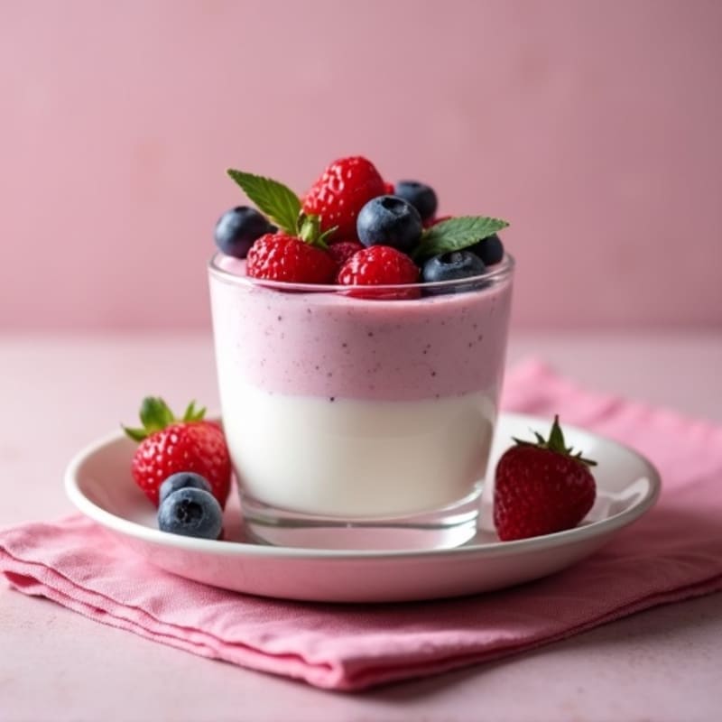 Silky Greek Yogurt Protein Mousse with Mixed Berries