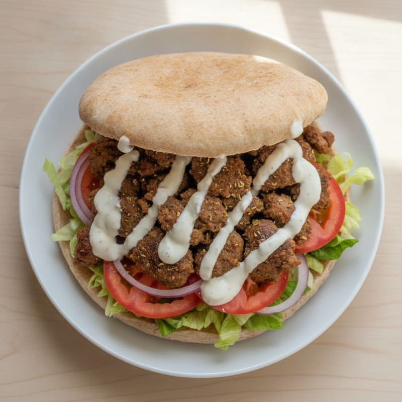 Lamb Doner Sandwich with Garlic Sauce