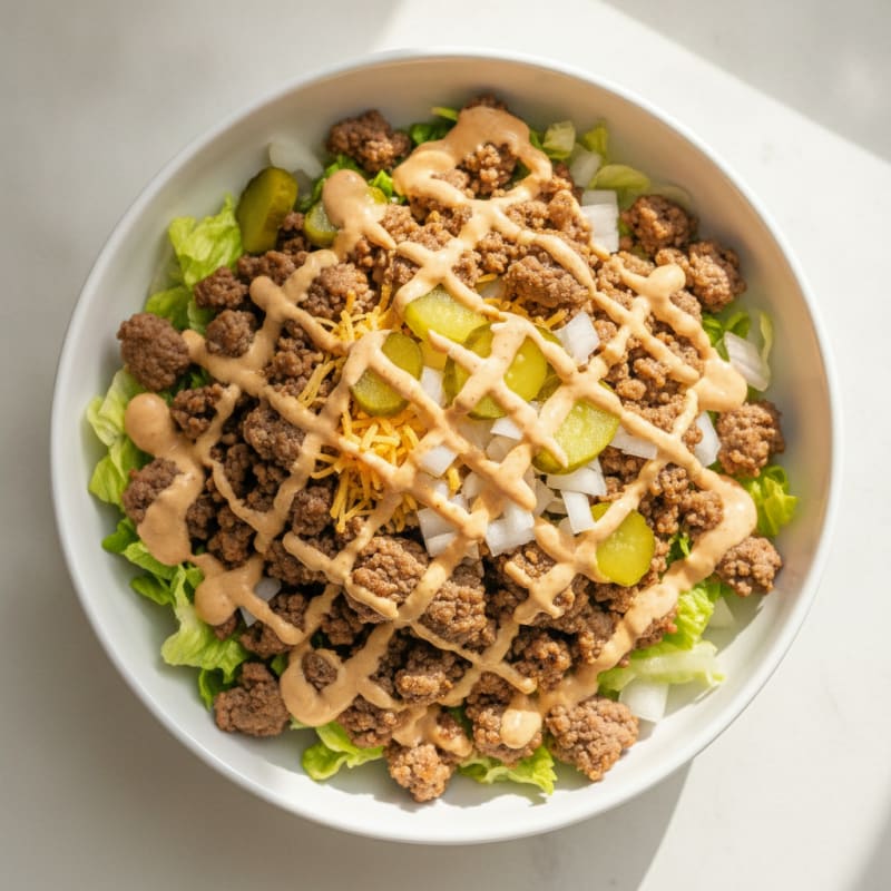 Big Mac Inspired Protein Bowl
