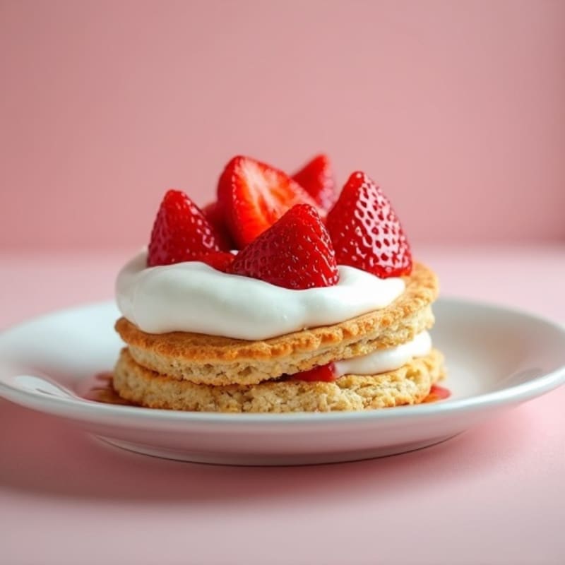 Strawberry Protein Biscuits with Whipped Greek Yogurt