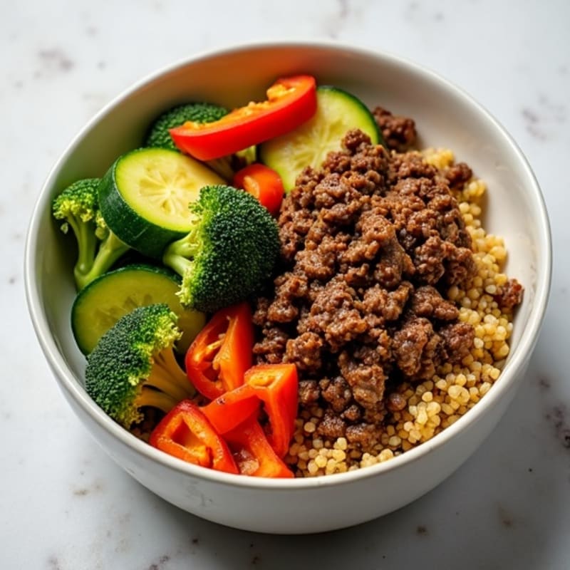 Lean Ground Beef and Veggie Bowls
