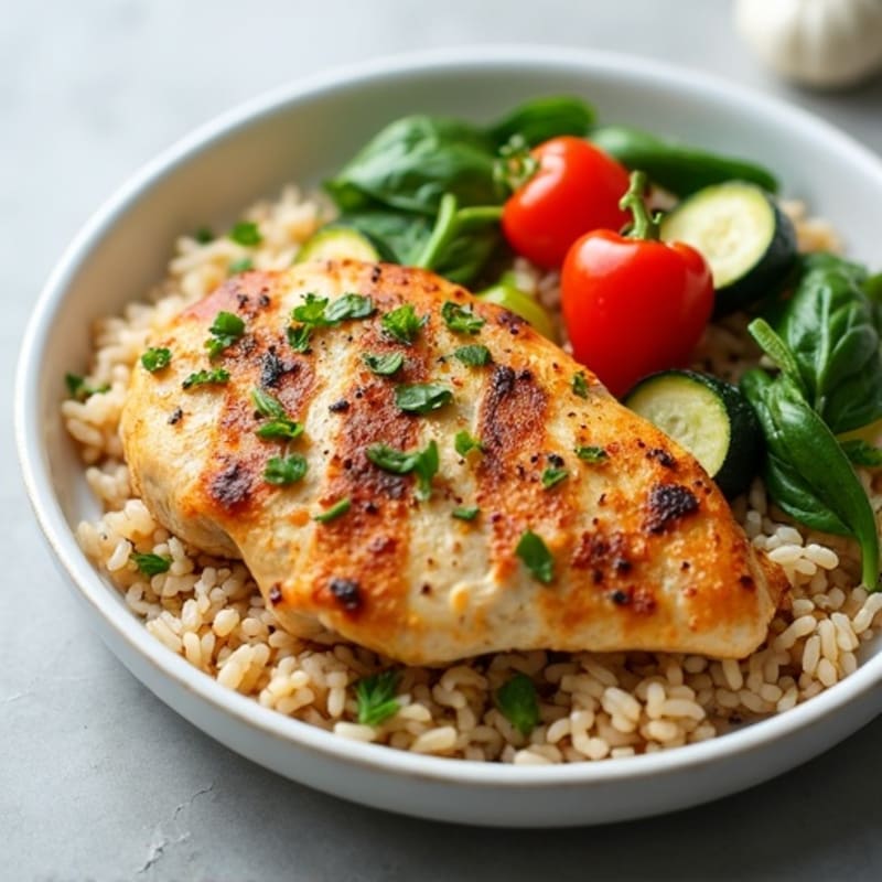 Healthy Chicken and Veggie Rice Skillet