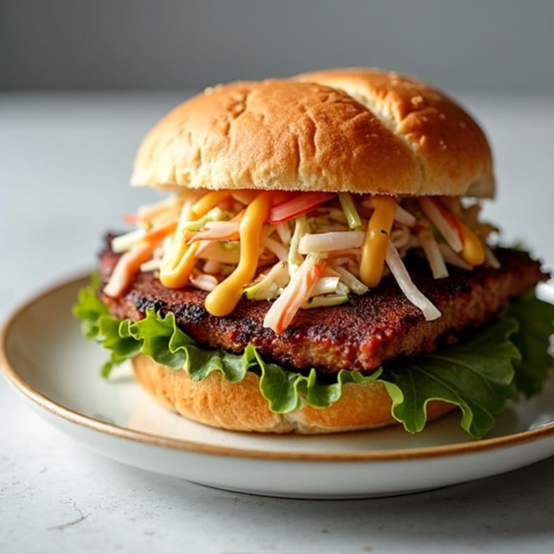 Lean Smoky Brisket Sandwich with Tangy Slaw