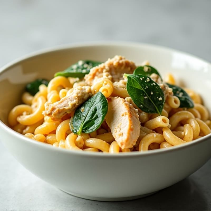 Healthy Creamy Garlic Parmesan Chicken Pasta