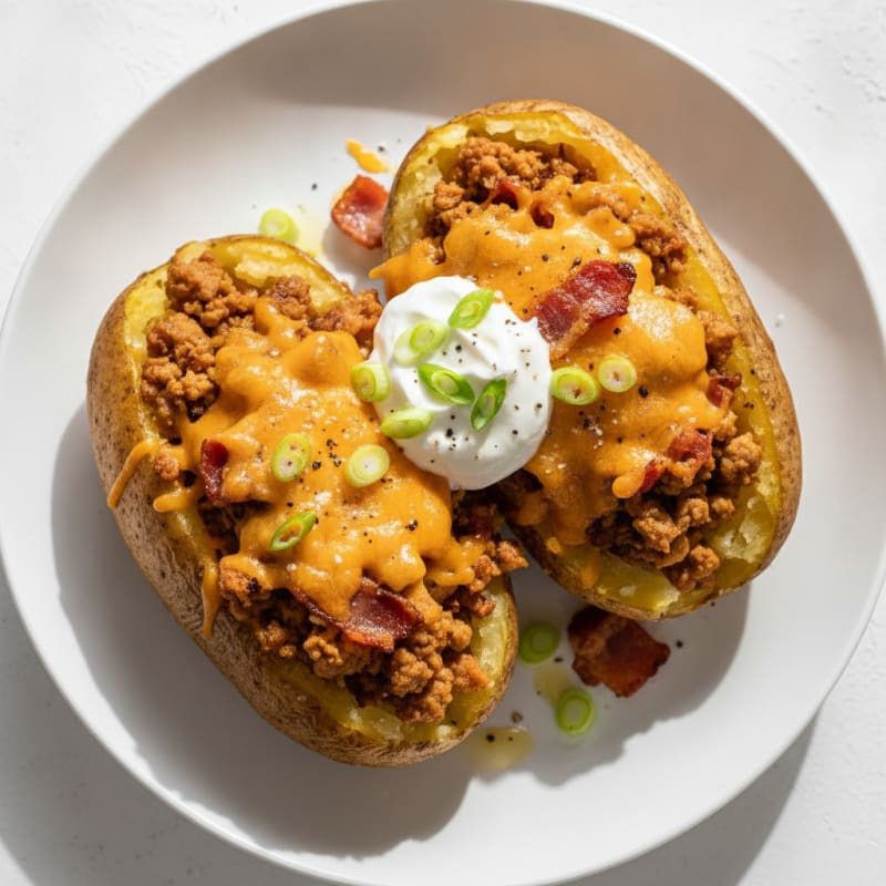 Bacon-Cheddar Stuffed Baked Potatoes