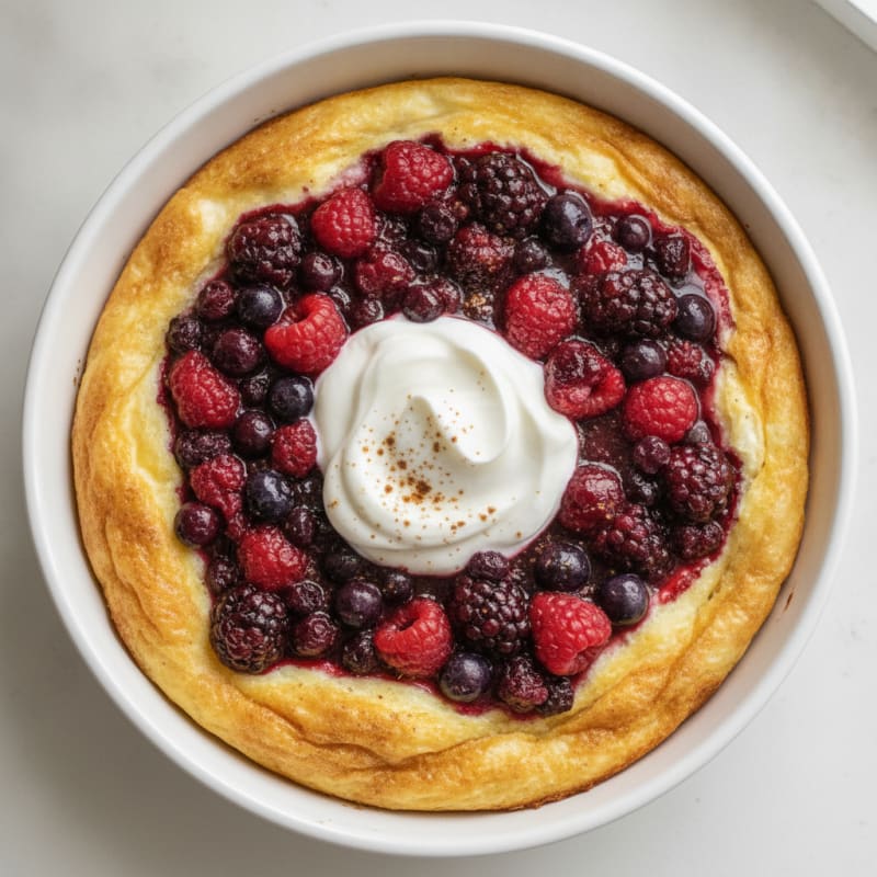 Baked Eggs with Berry Compote