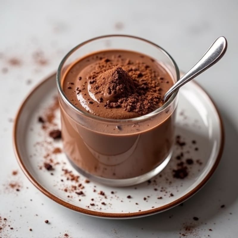 Silky Chocolate Protein Pudding with Chia Seeds