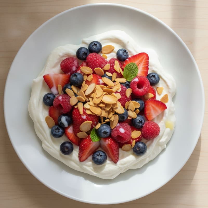 Creamy Greek Yogurt Protein Bowl with Mixed Berries