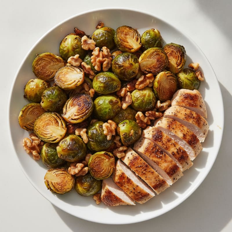 Balsamic-Glazed Brussels Sprouts with Toasted Walnuts