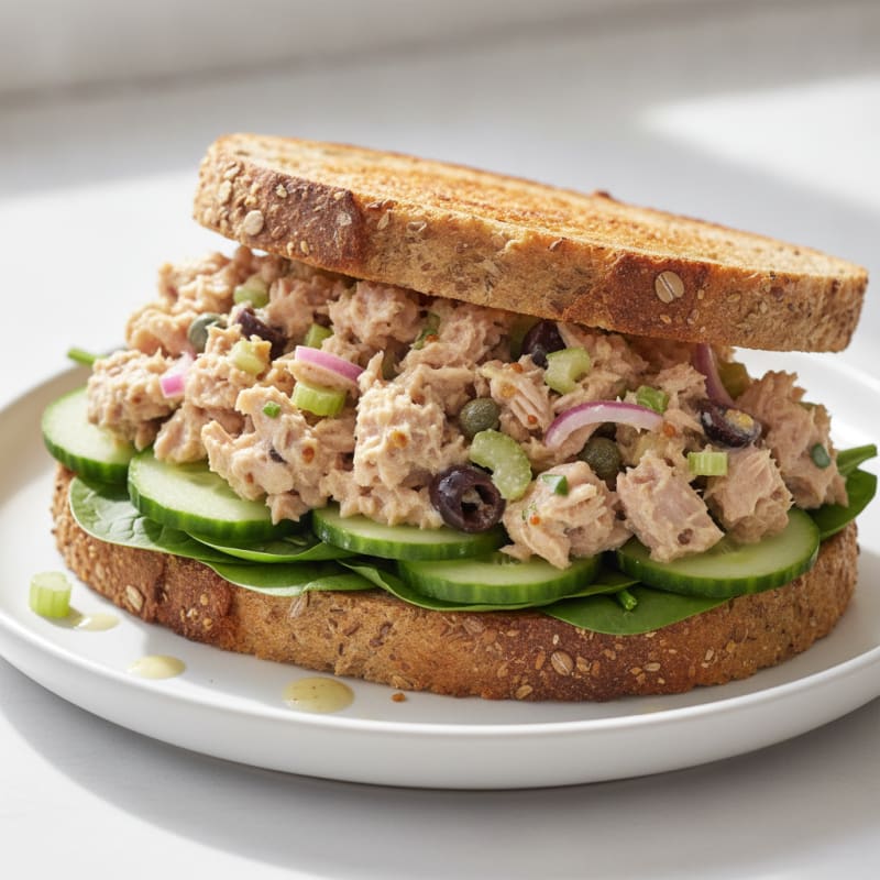Mediterranean Tuna Salad Sandwich