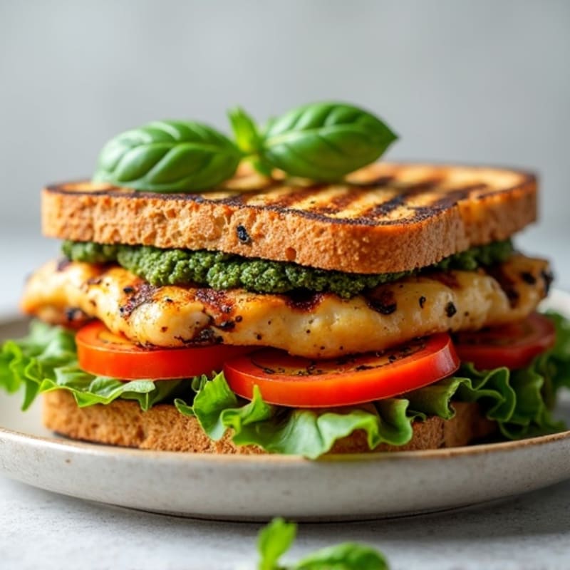 Hearty Grilled Vegetable Pesto Sandwich