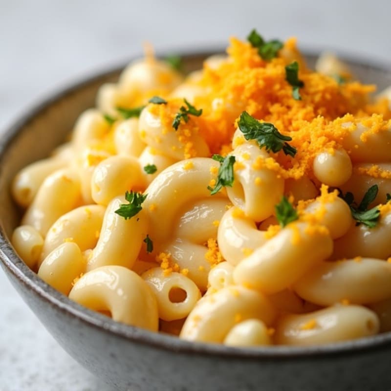 High-Protein Creamy Baked Mac and Cheese with Hidden Cauliflower