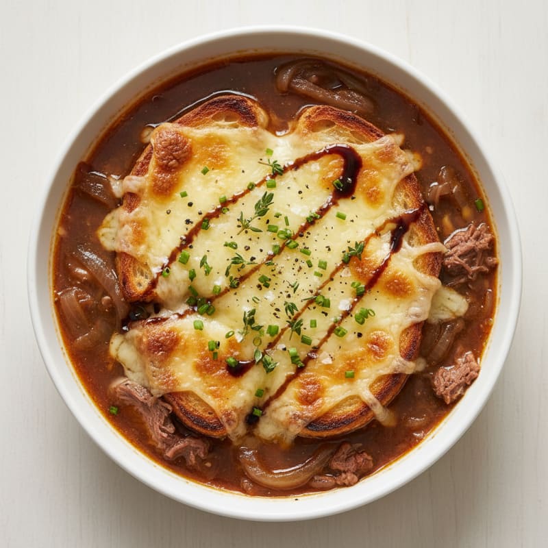 Caramelized Onion and Gruyere Soup