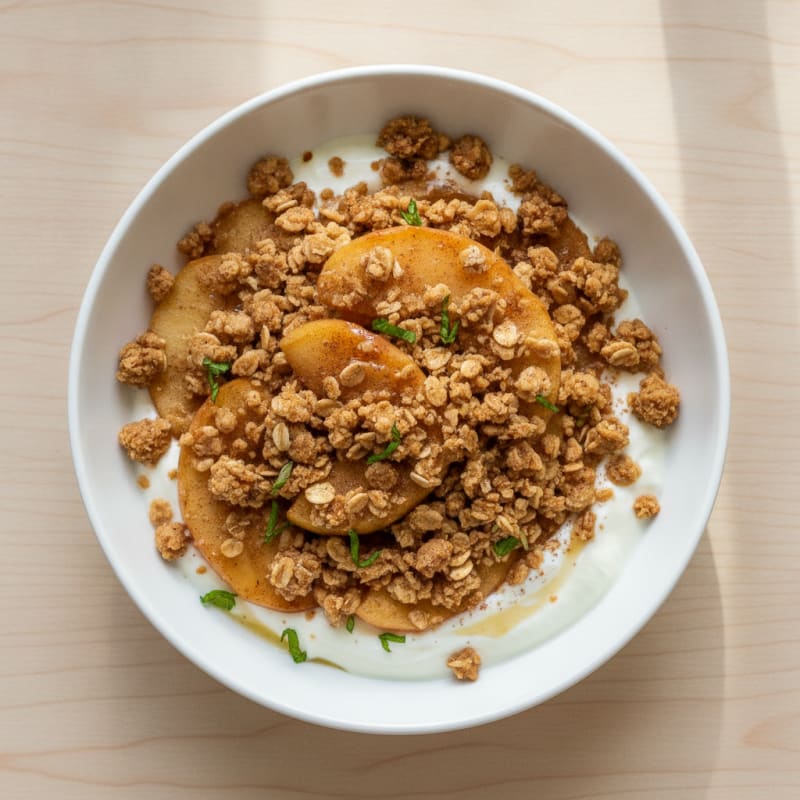 Baked Apple Crumble with Oat Topping