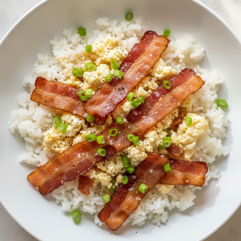 Bacon and Egg White Rice Bowl