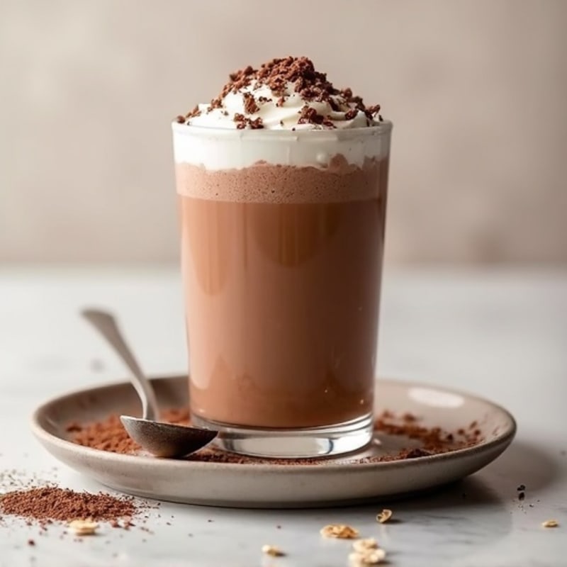 Chocolate Protein Shake with Oats and Greek Yogurt