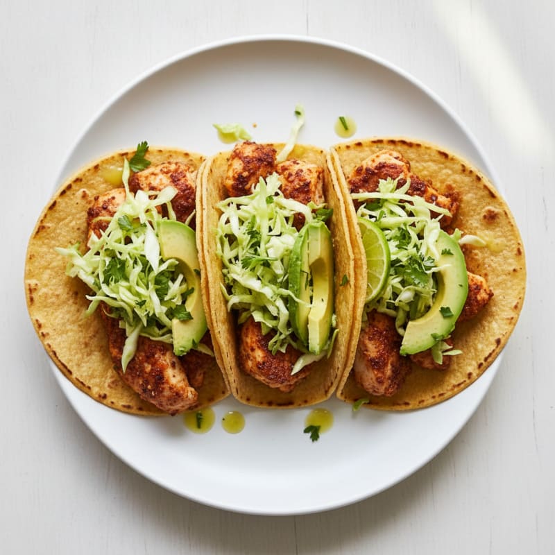 Crispy Chili-Lime Chicken Tacos