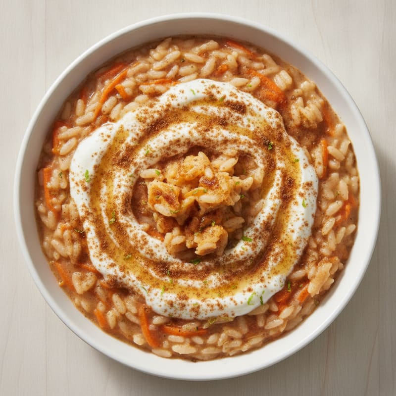 Creamy Protein Rice Pudding with Carrot and Vanilla