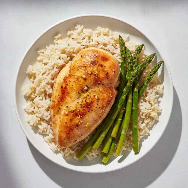 Lemon Herb Roasted Chicken with Rice