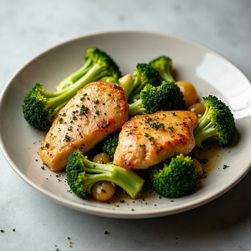 Garlic-Roasted Broccoli Chicken Skillet