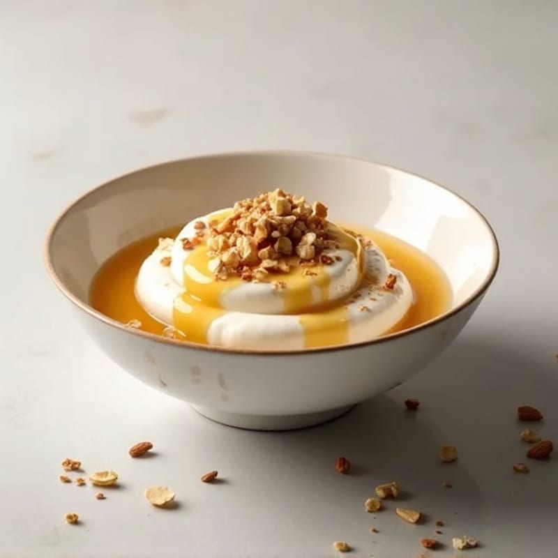 Creamy Vanilla Greek Yogurt Protein Bowl with Almonds