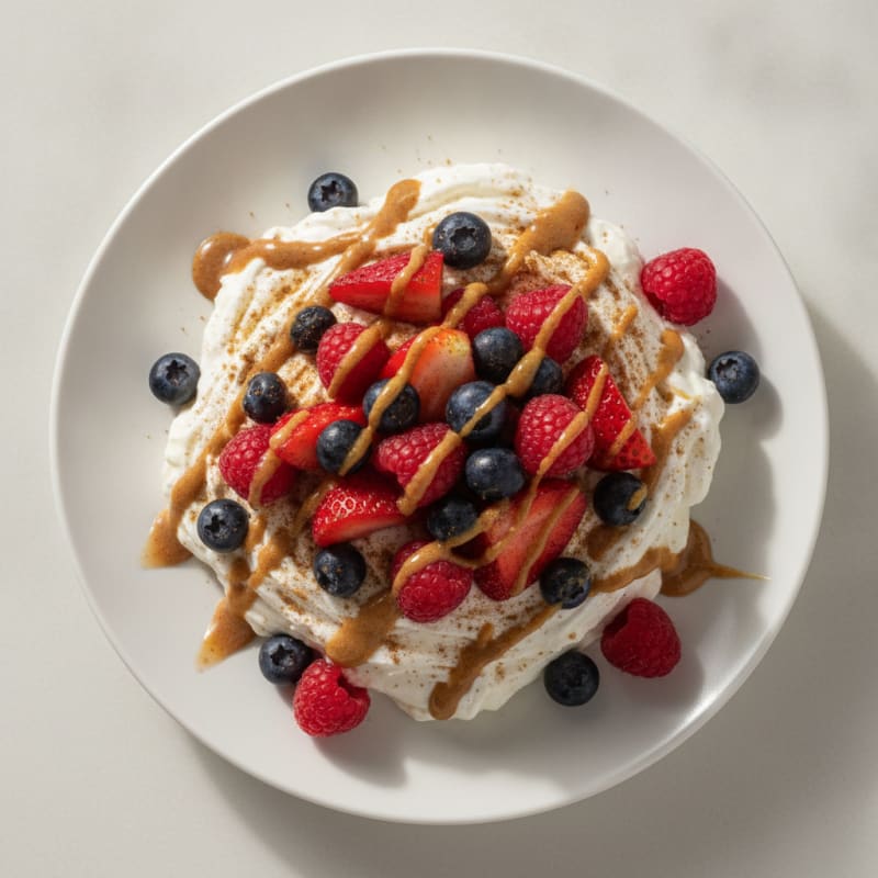 Creamy Greek Yogurt Protein Mousse with Mixed Berries