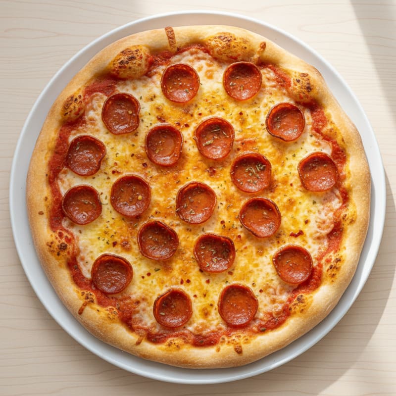 Crispy Pepperoni Pizza with Zesty Tomato Sauce