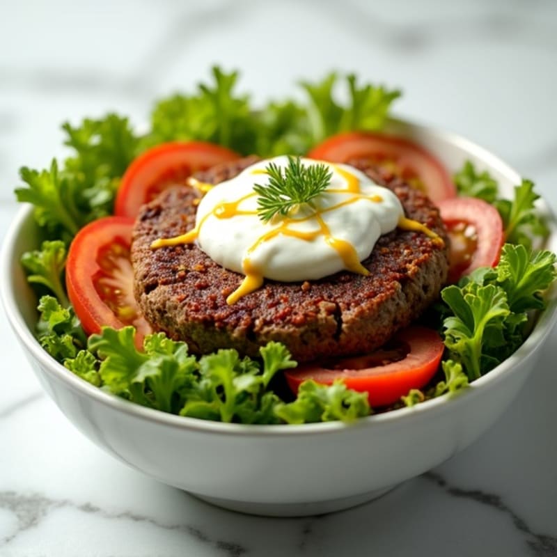 Lean Ground Beef Burger Bowl with Creamy Special Sauce