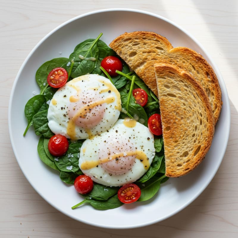 Baked Eggs with Savory Almond Flour Toast
